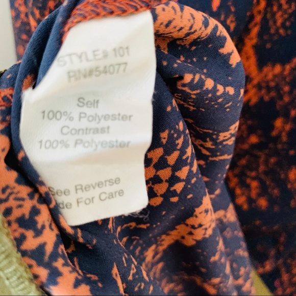 CAbi 101 Python Print Border Wrap Blouse, Medium - Picture 12 of 15